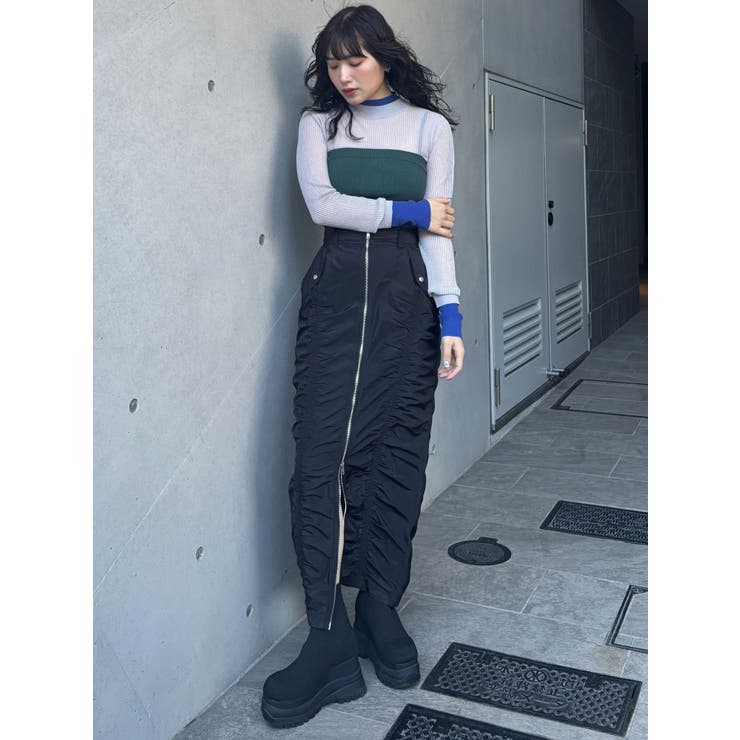 ファスナースリットギャザースカート | MURUA | 詳細画像16 