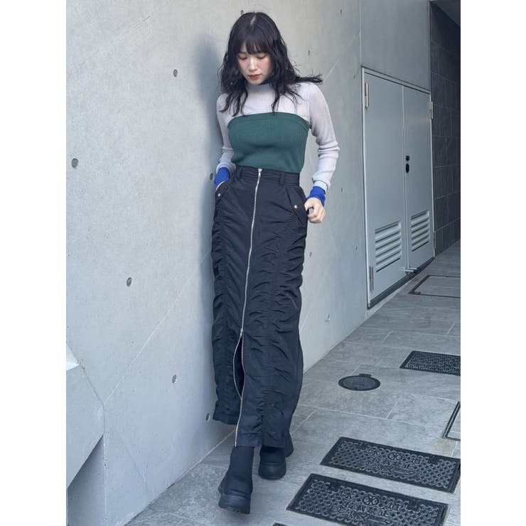 ファスナースリットギャザースカート | MURUA | 詳細画像17 