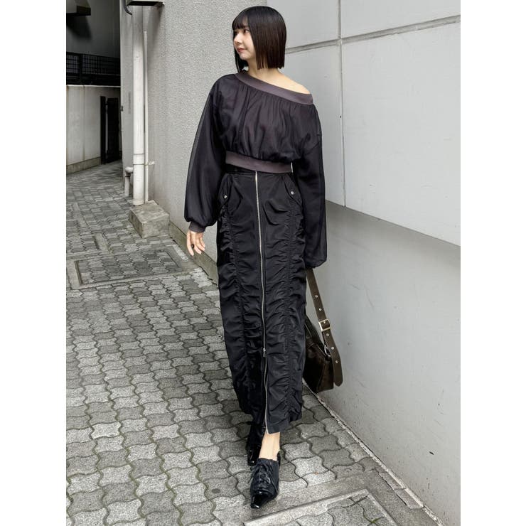 ファスナースリットギャザースカート | MURUA | 詳細画像22 