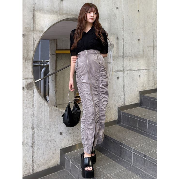 ファスナースリットギャザースカート | MURUA | 詳細画像31 