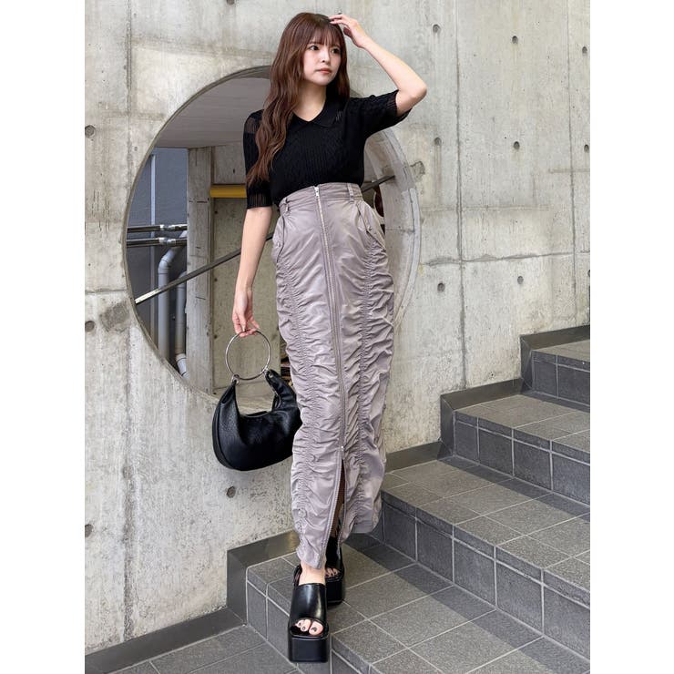 ファスナースリットギャザースカート | MURUA | 詳細画像32 