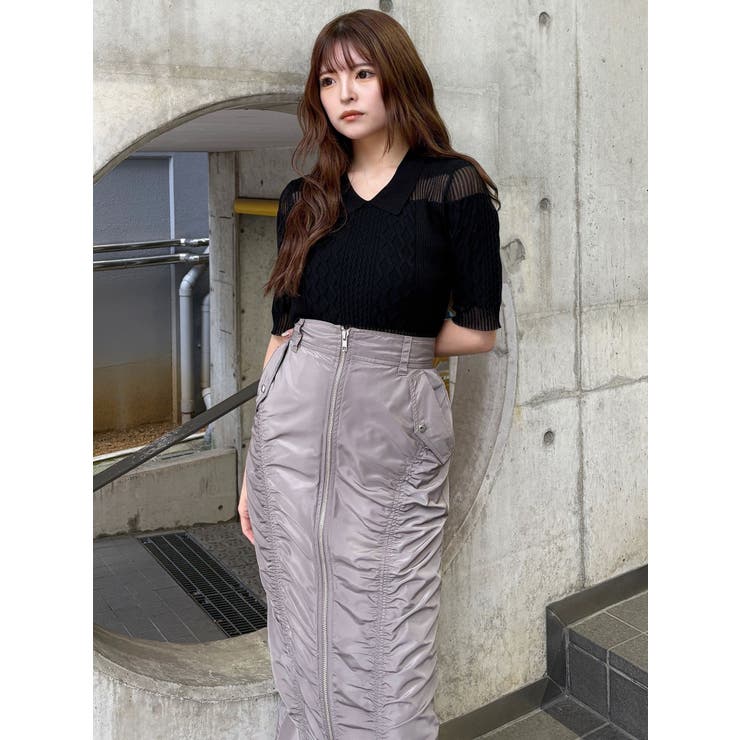 ファスナースリットギャザースカート | MURUA | 詳細画像34 