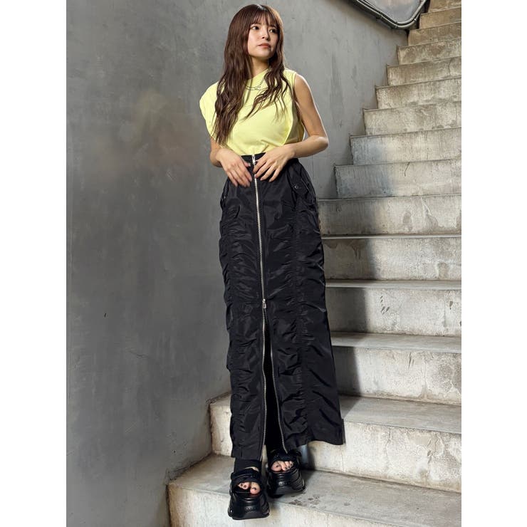 ファスナースリットギャザースカート | MURUA | 詳細画像36 