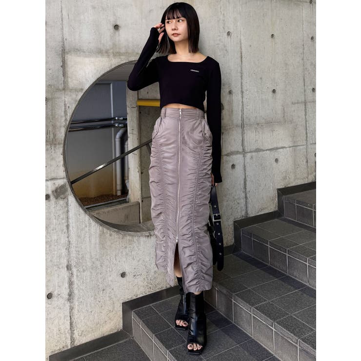 ファスナースリットギャザースカート | MURUA | 詳細画像39 