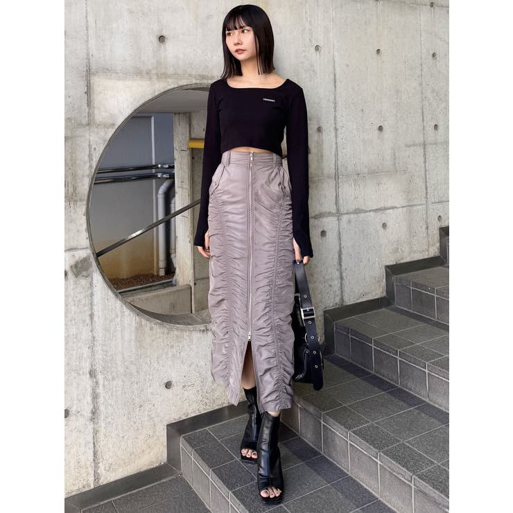 ファスナースリットギャザースカート | MURUA | 詳細画像40 