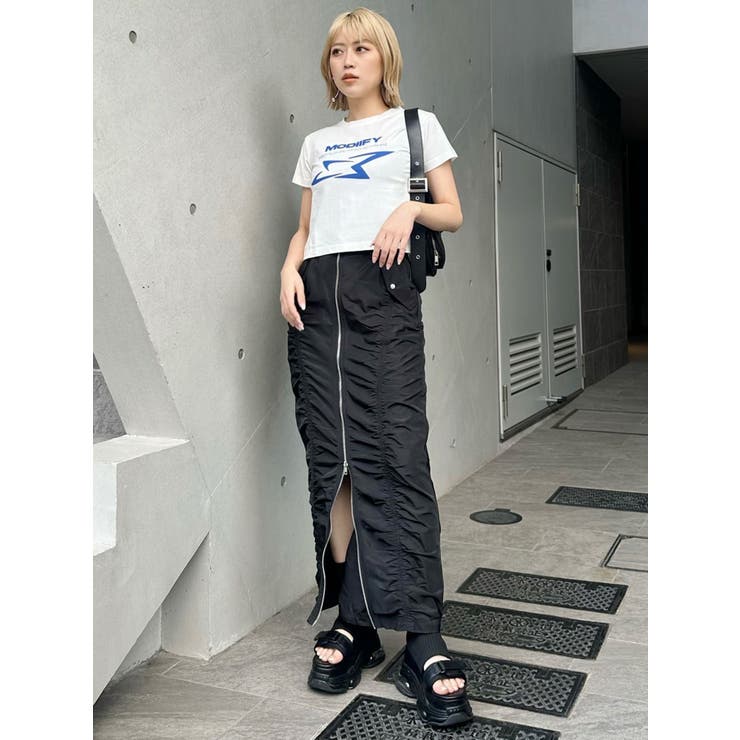 ファスナースリットギャザースカート | MURUA | 詳細画像43 