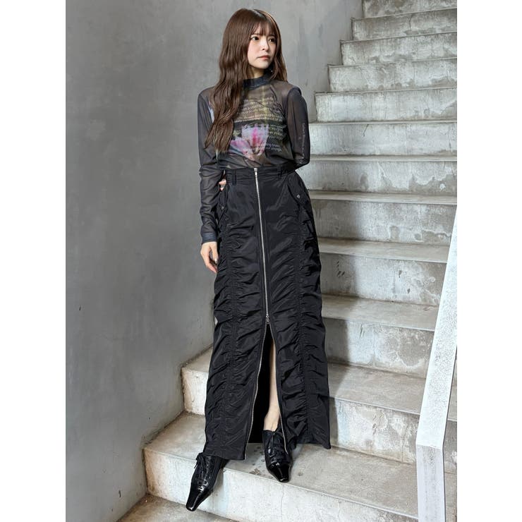 ファスナースリットギャザースカート | MURUA | 詳細画像46 