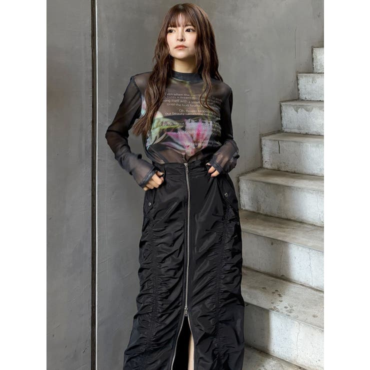 ファスナースリットギャザースカート | MURUA | 詳細画像48 