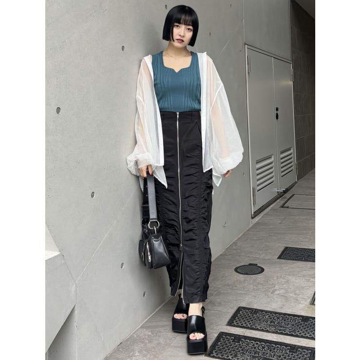 ファスナースリットギャザースカート | MURUA | 詳細画像7 