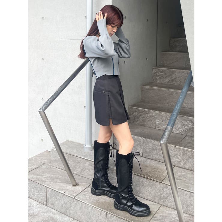 サイドファスナーミニスカート【セットアップ着用可】 | MURUA | 詳細画像16 