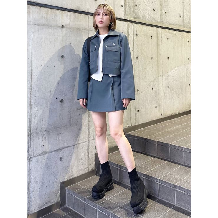 サイドファスナーミニスカート【セットアップ着用可】 | MURUA | 詳細画像24 