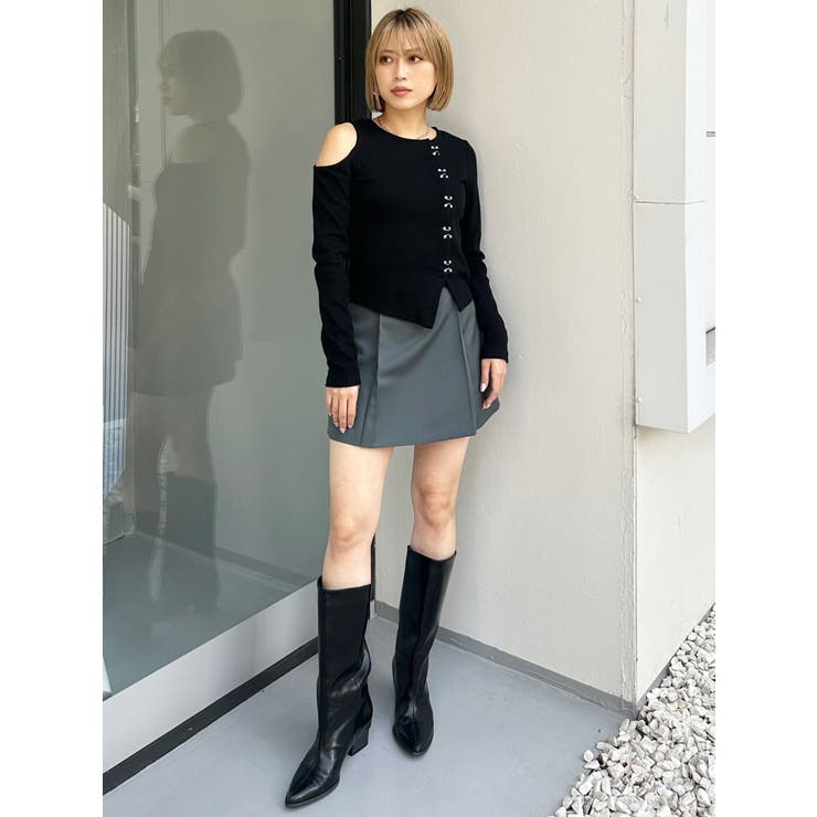 サイドファスナーミニスカート【セットアップ着用可】 | MURUA | 詳細画像26 