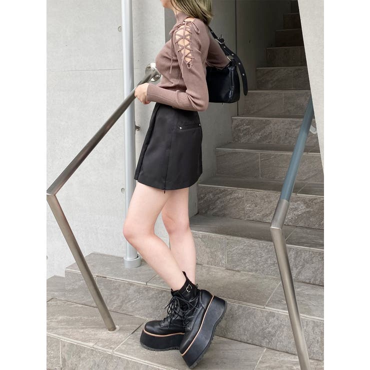 サイドファスナーミニスカート【セットアップ着用可】 | MURUA | 詳細画像48 