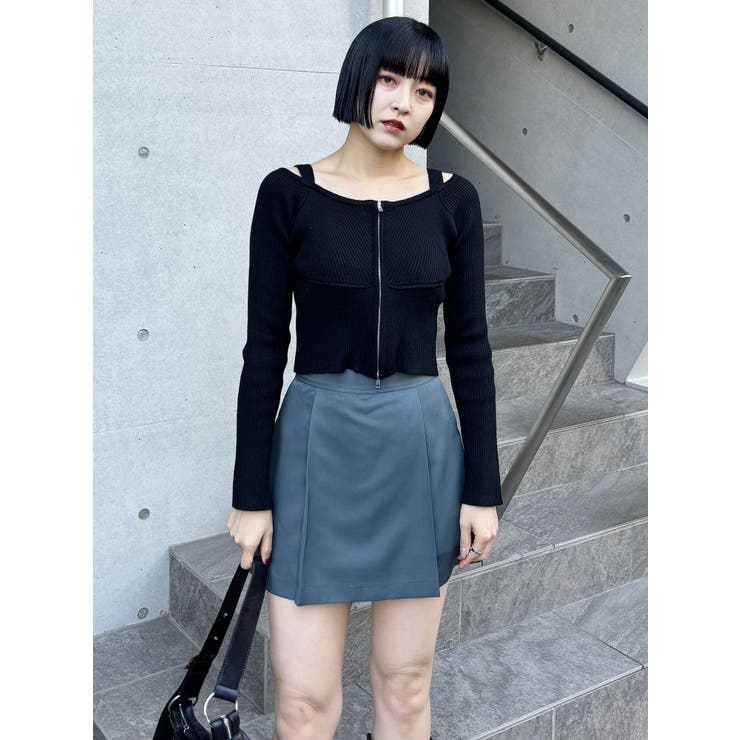 サイドファスナーミニスカート【セットアップ着用可】 | MURUA | 詳細画像9 