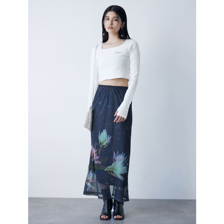 プリントシアーナロースカート | MURUA | 詳細画像3 