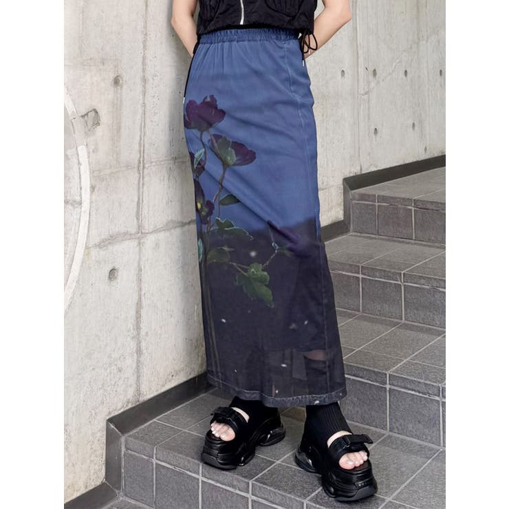 グレー | プリントシアーナロースカート | MURUA