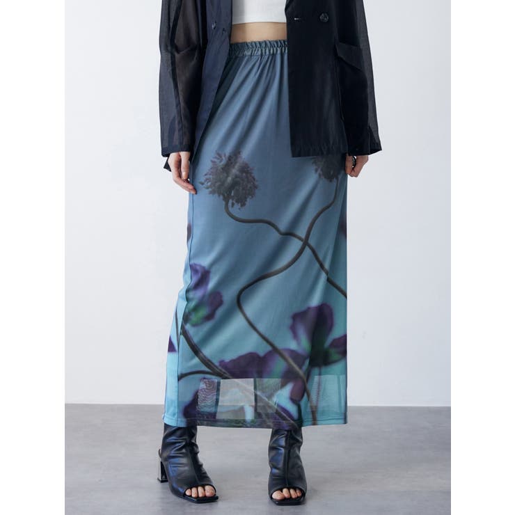 ライトグリーン | プリントシアーナロースカート | MURUA