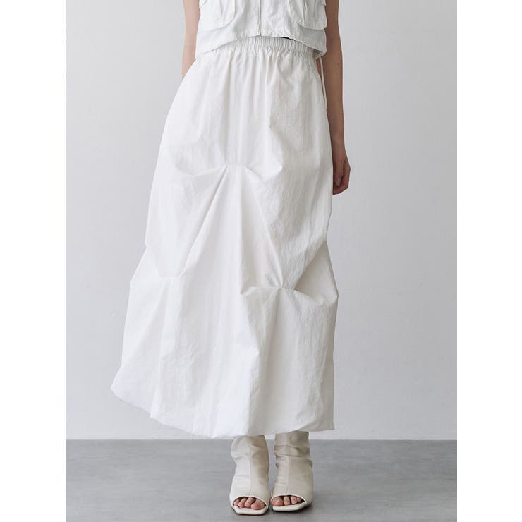 ホワイト | バルーンタックスカート【セットアップ着用可】 | MURUA