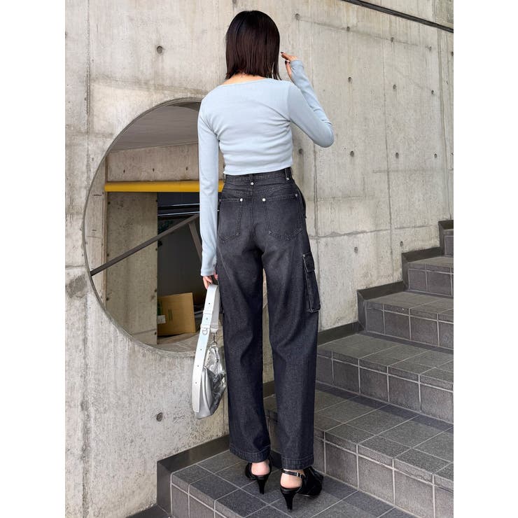 ジップヘムカーゴデニムパンツ | MURUA | 詳細画像10 