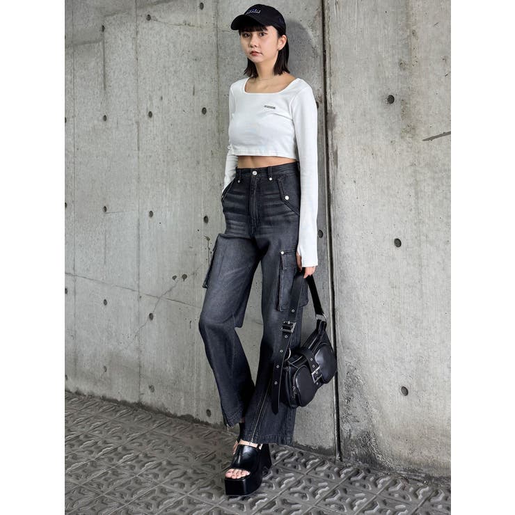 ジップヘムカーゴデニムパンツ | MURUA | 詳細画像13 