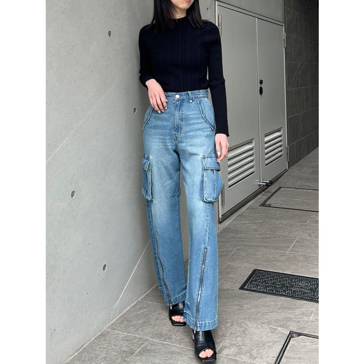 ジップヘムカーゴデニムパンツ | MURUA | 詳細画像16 