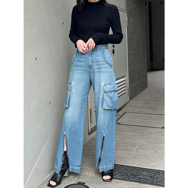 ジップヘムカーゴデニムパンツ | MURUA | 詳細画像20 