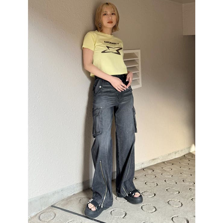 ジップヘムカーゴデニムパンツ | MURUA | 詳細画像27 