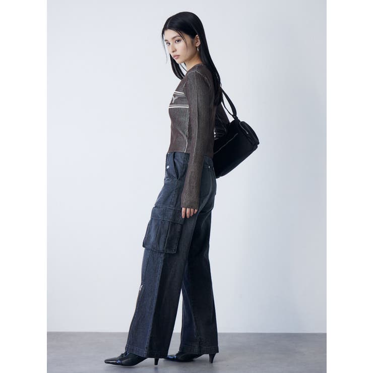 ジップヘムカーゴデニムパンツ | MURUA | 詳細画像5 