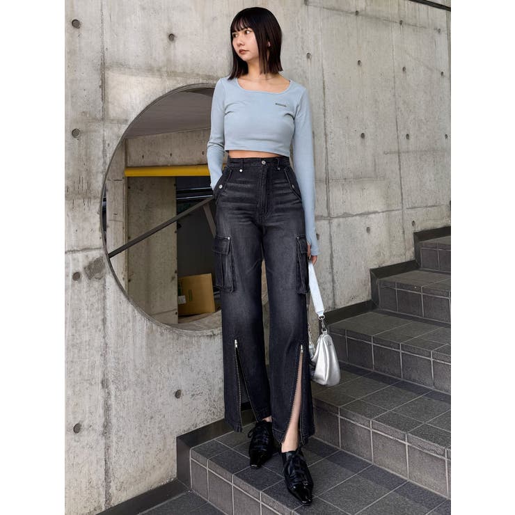 ジップヘムカーゴデニムパンツ | MURUA | 詳細画像8 