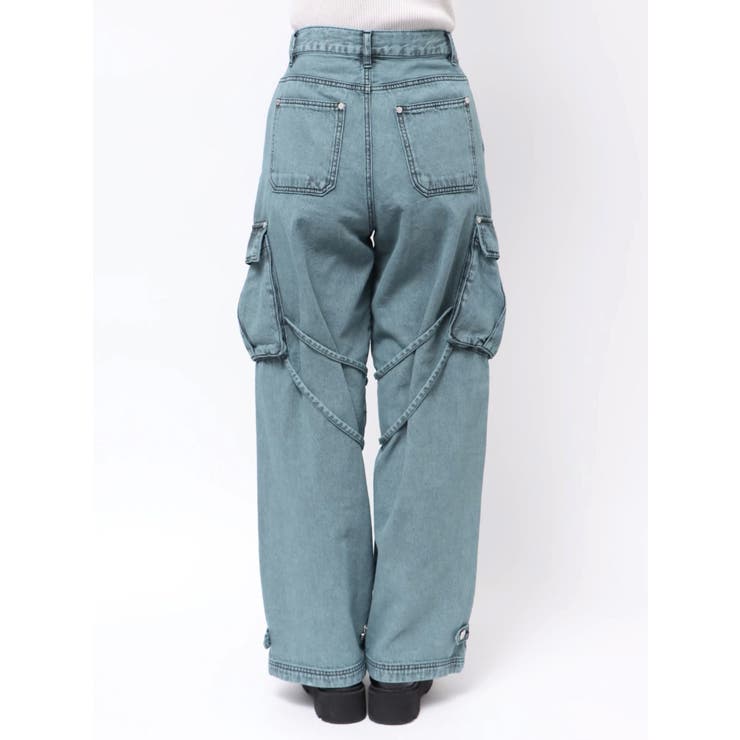 ストリングデニムカーゴパンツ[品番：MKSW0063323]｜MURUA