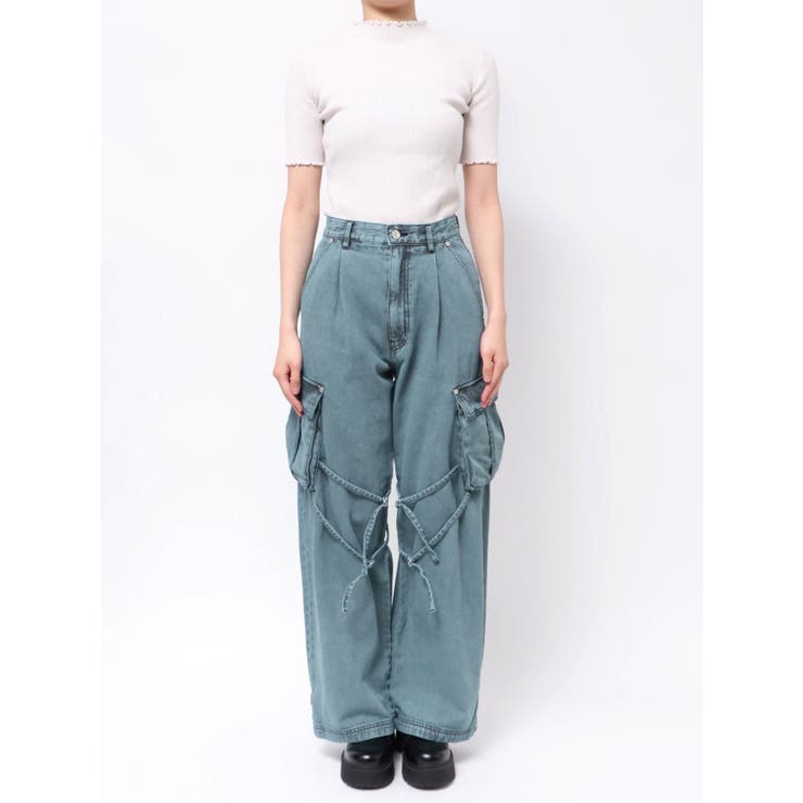 ストリングデニムカーゴパンツ[品番：MKSW0063323]｜MURUA