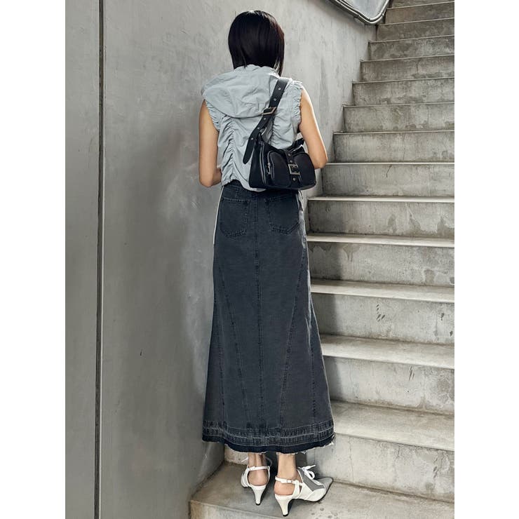 パターンデザインデニムロングスカート | MURUA | 詳細画像11 