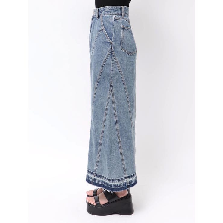 パターンデザインデニムロングスカート | MURUA | 詳細画像24 