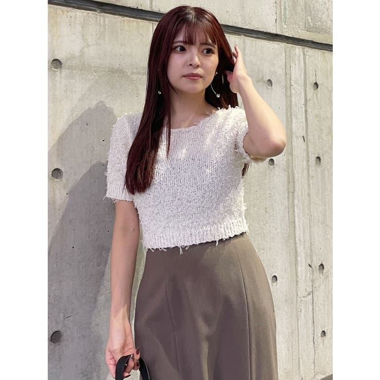 テープヤーンハーフスリーブニット | MURUA | 詳細画像2 