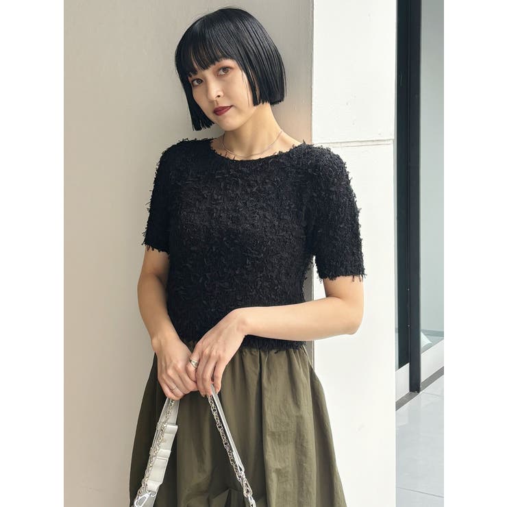 テープヤーンハーフスリーブニット | MURUA | 詳細画像5 