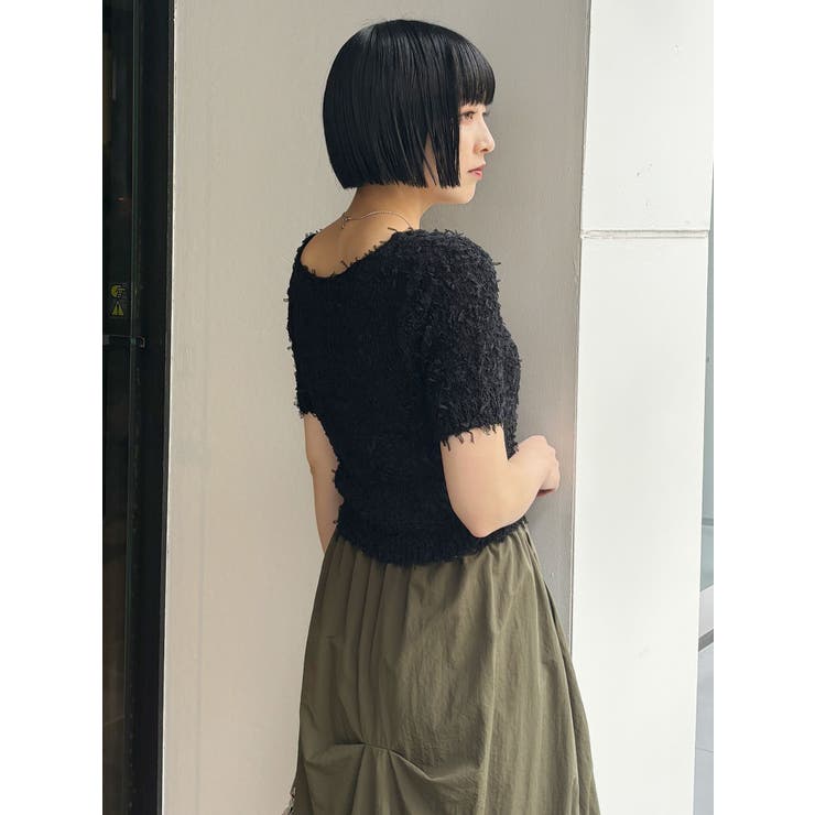 テープヤーンハーフスリーブニット | MURUA | 詳細画像6 