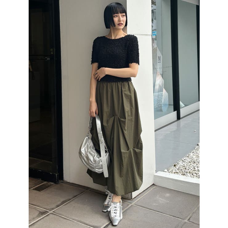 テープヤーンハーフスリーブニット | MURUA | 詳細画像7 