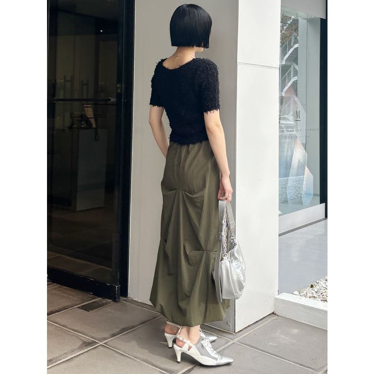 テープヤーンハーフスリーブニット | MURUA | 詳細画像9 