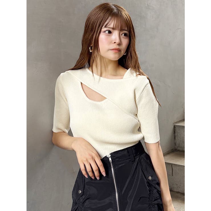 レイヤードオープンハーフニット | MURUA | 詳細画像17 