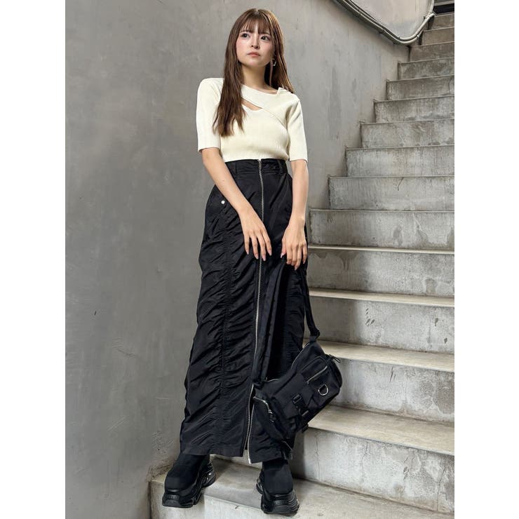 レイヤードオープンハーフニット | MURUA | 詳細画像18 