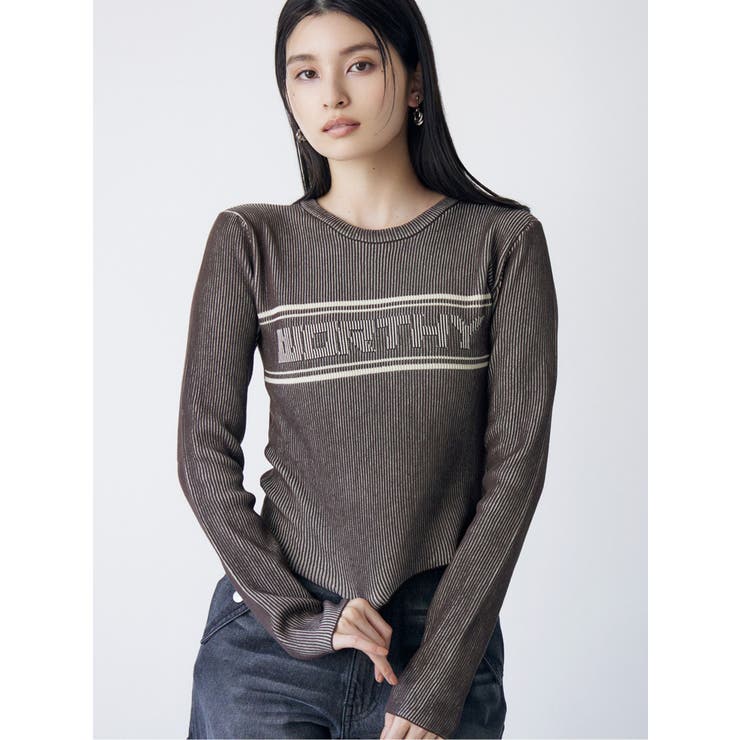 バイカラーロゴニット[品番：MKSW0062892]｜MURUA（ムルーア）の