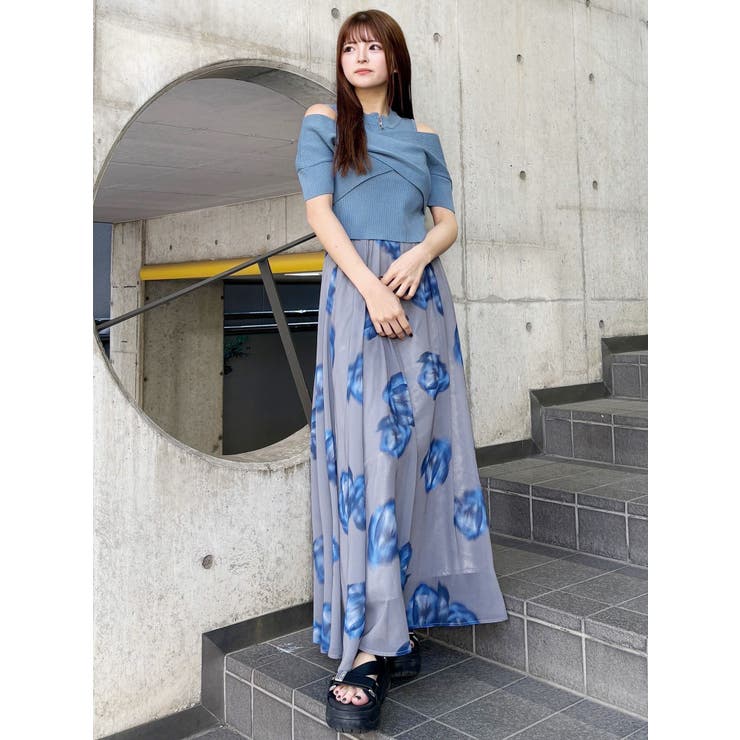 ZIPカシュクールハーフニット[品番：MKSW0064403]｜MURUA