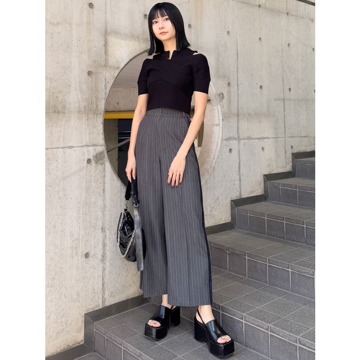ZIPカシュクールハーフニット[品番：MKSW0064403]｜MURUA