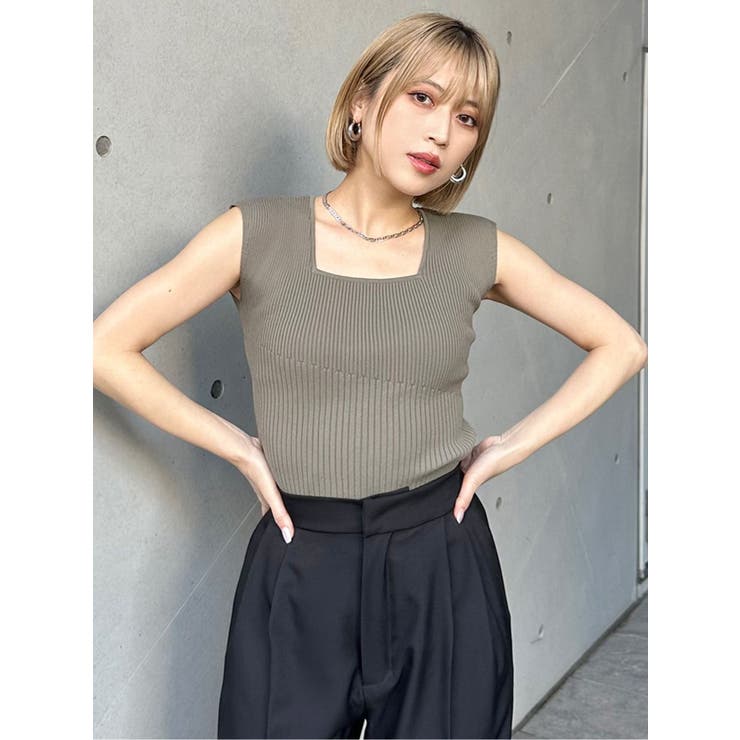 2wayフレンチスリーブニット[品番：MKSW0064119]｜MURUA