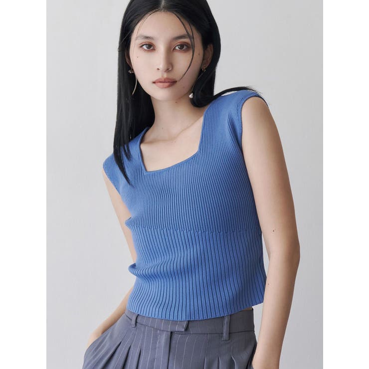 ブルー | 2wayフレンチスリーブニット | MURUA