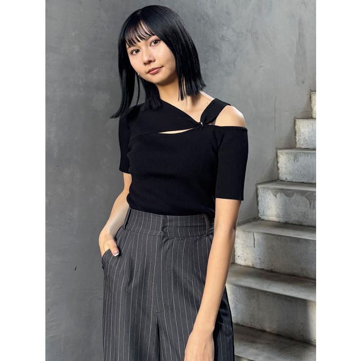 リングスルーアシメニット | MURUA | 詳細画像4 