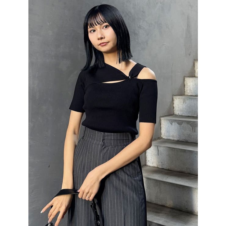 リングスルーアシメニット | MURUA | 詳細画像5 