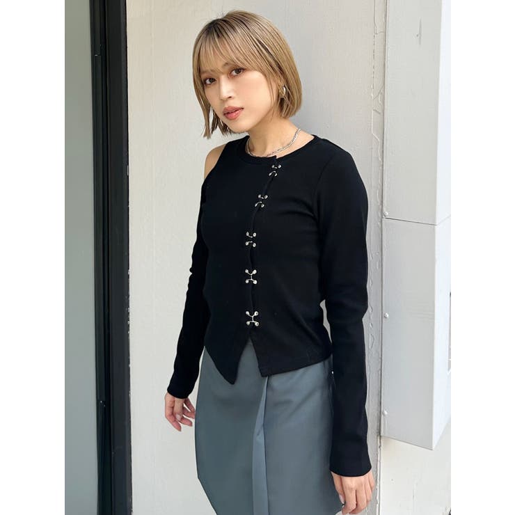 ホックアシメリブトップス | MURUA | 詳細画像2 