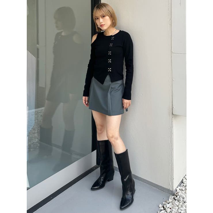 ホックアシメリブトップス | MURUA | 詳細画像20 