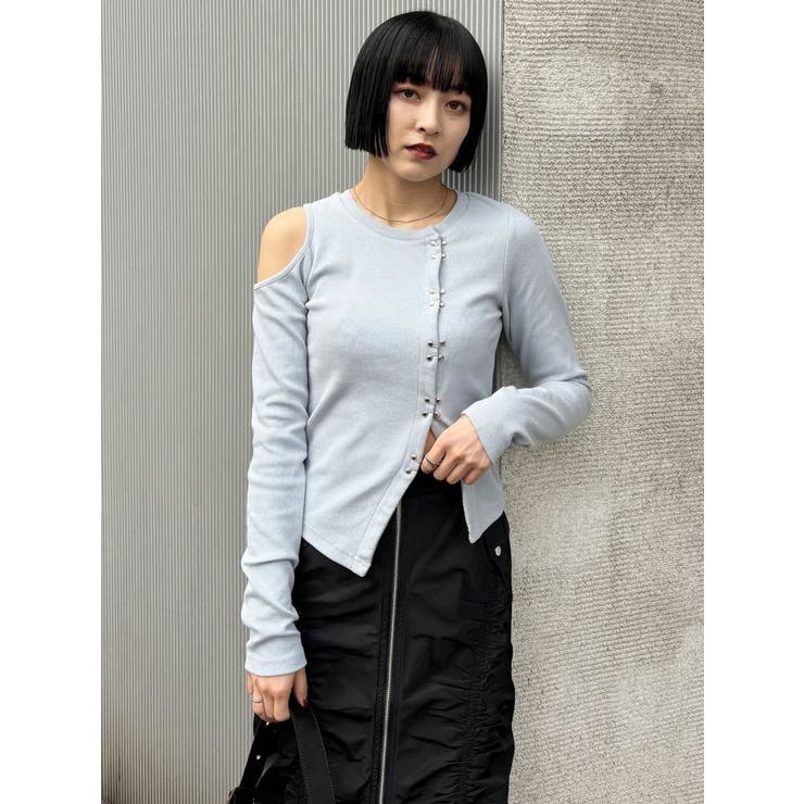 ホックアシメリブトップス | MURUA | 詳細画像4 